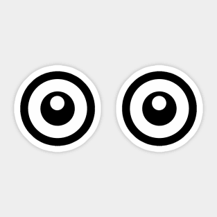 Scared Cartoon Eyes in the Dark Sticker